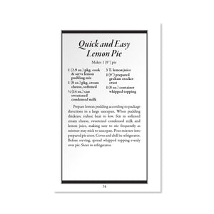 Quick and Easy Lemon Pie, makes one 9" Pie.