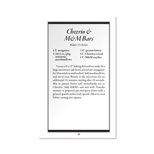 Cheerio and M&M Bars, makes 1.5 dozen.