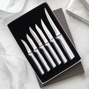Rada Cutlery All Star Paring Gift Set with silver handles in a gift box with black thermal insert