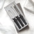 Silver aluminum handle paring knives and vegetable peeler gift set box.