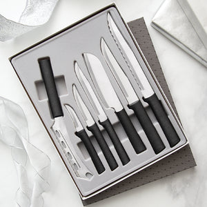 Rada Cutlery The Starter Gift Set Part 2 with black handles.