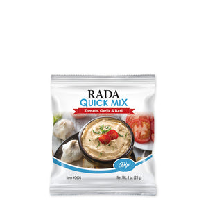 Rada Quick Mix Tomato, Garlic and Basil Dip package. 