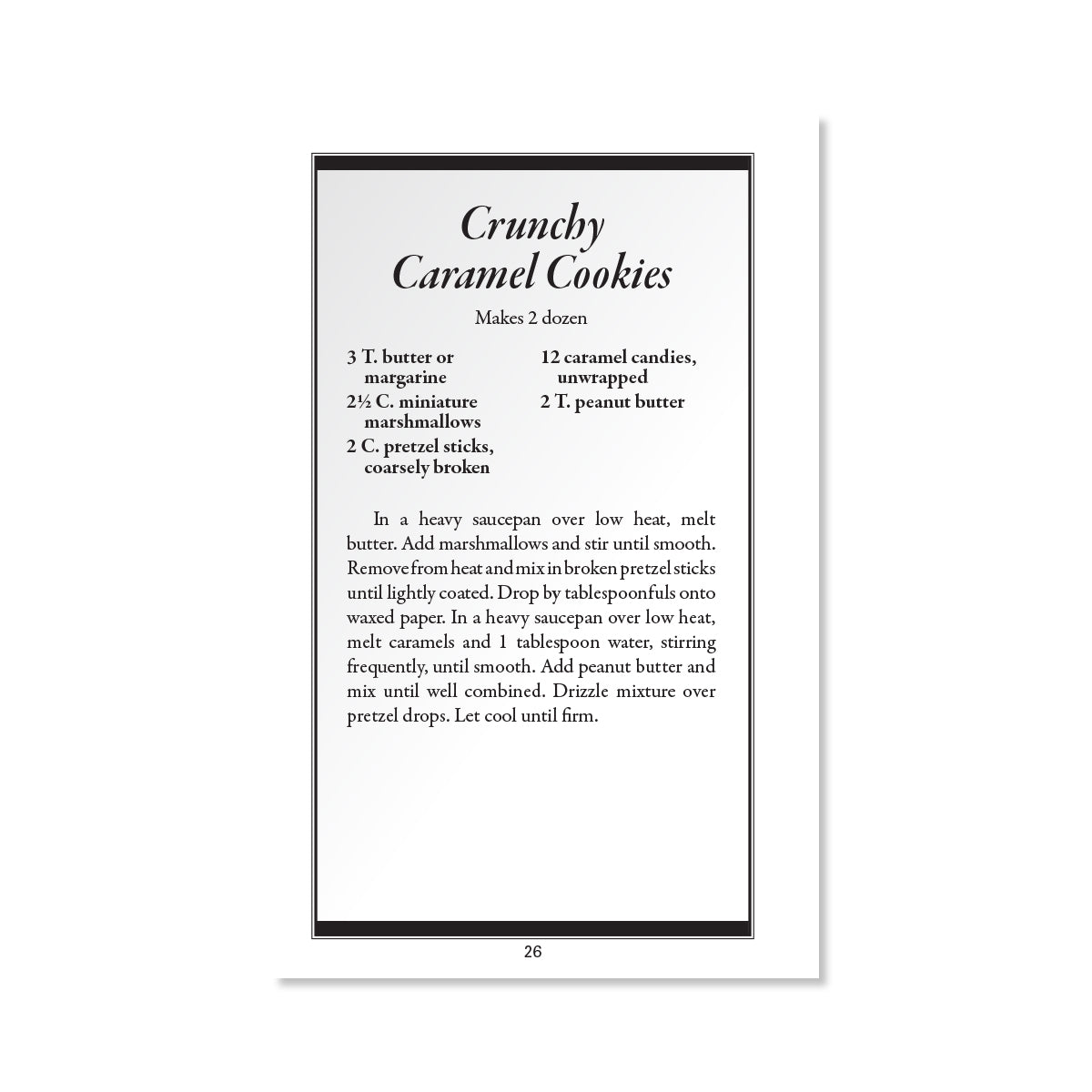 Crunchy Caramel Cookies, makes 2 dozen.