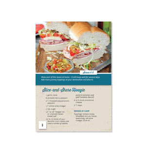 Page 8 has a recipe for Slice-and-Share Hoagies. Includes ingredients, serves 4-6.