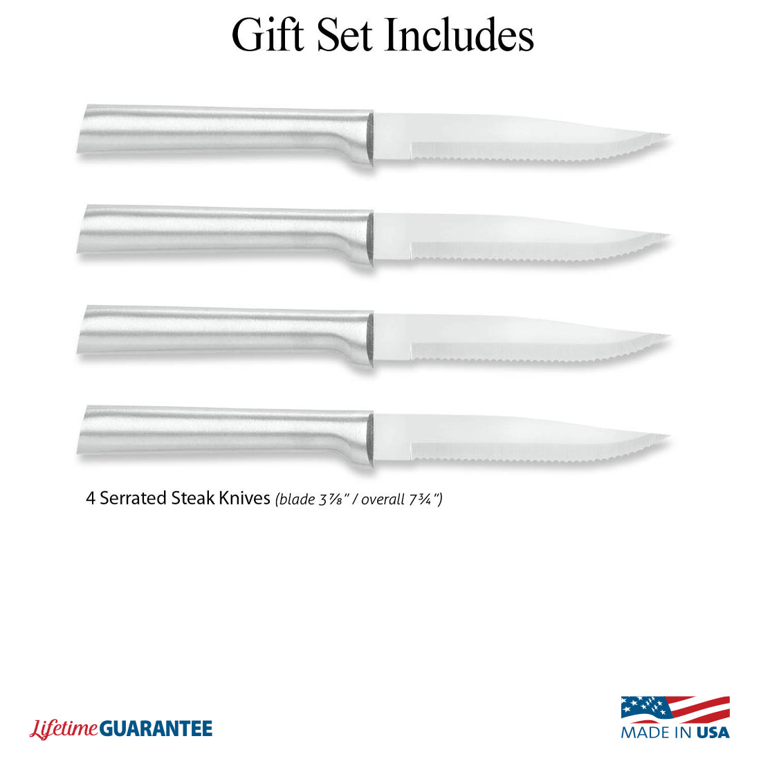 Rada Cutlery G24s 4-Serrated Steak Knives Gift Set