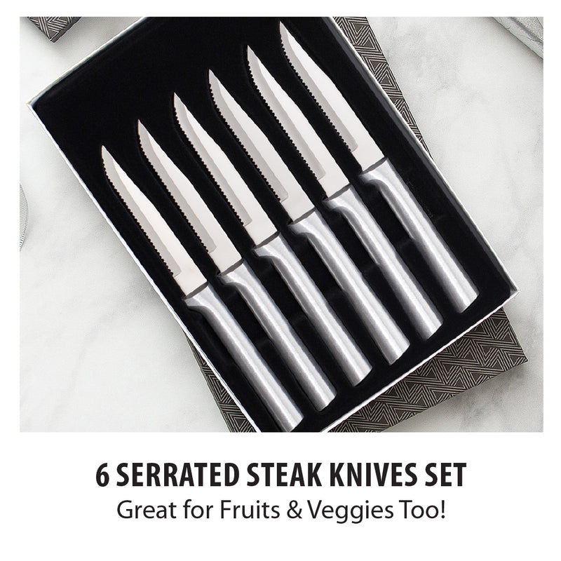 Six Serrated Steak Knives Gift Set Popular Knife Set Rada Cutlery