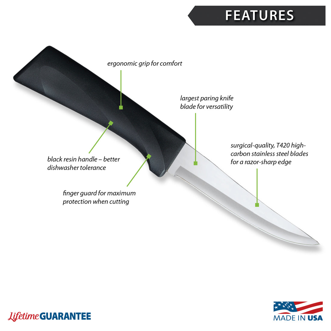 Vegetable Knife - buy now, sharp, dishwsher safe