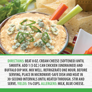 Beat cream cheese, add 1 can chicken and dip. Mix. Refrigerate 1 hour. Heat in microwave until heated through. Stir and serve