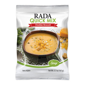 Rada Quick Mix Cheddar Broccoli Soup package. 
