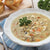 Prepared Chicken & Wild Rice Soup in bowl garnished with parsley