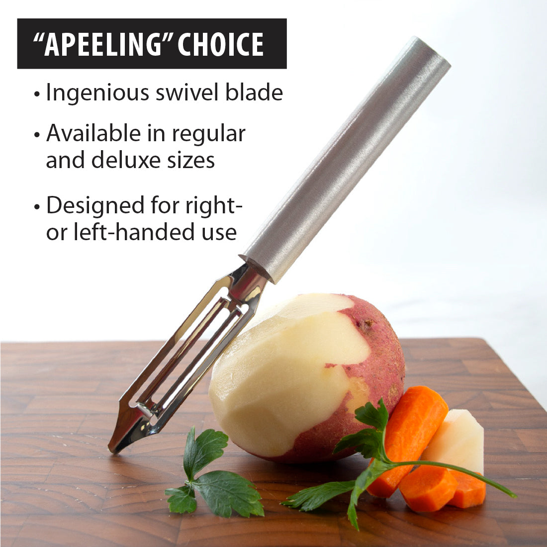 Deluxe Vegetable Peeler Larger Longer Bladed Peeler Rada Cutlery