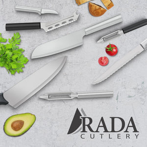 Rada Cutlery Deluxe Vegetable Peeler Blade Stainless Steel Resin Made in  the USA, 8-3/8 Inches, Black Handle, 2 Pack