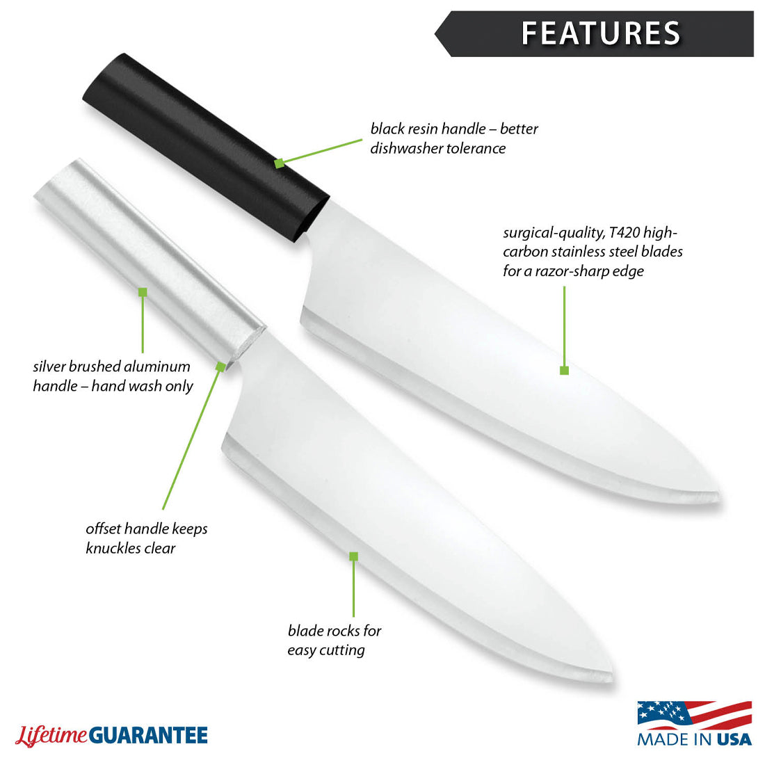 French Chef Knife  Classic French Chef Style - Rada Cutlery