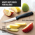 Rada Cutlery Anthem Wave handle Heavy Duty Paring Knife on wooden cutting board with sliced food