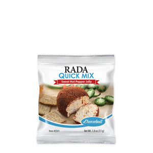 Rada Quick Mix Sweet Hot Pepper Jelly Cheeseball package. 