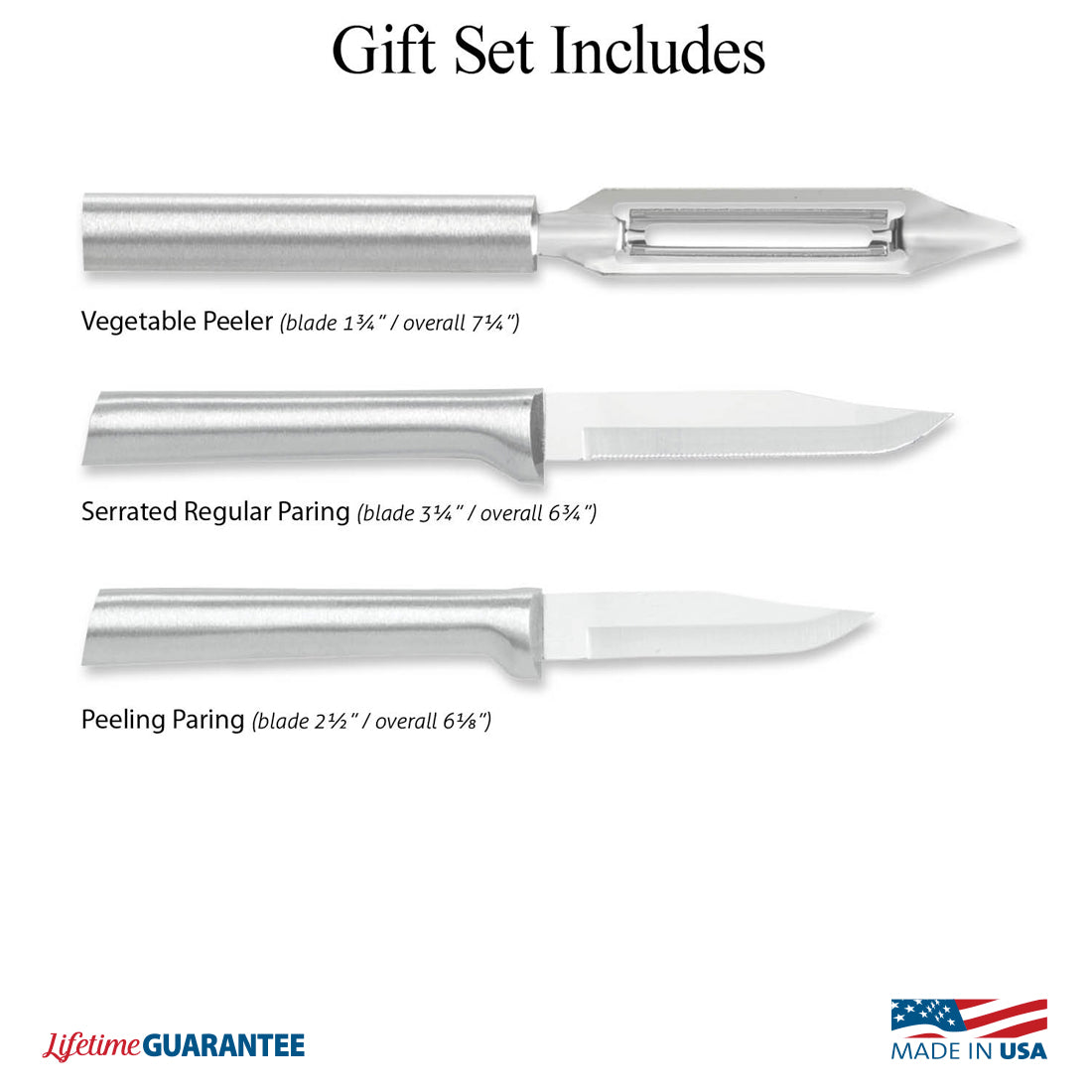 Rada Cutlery Cooking Essentials Knife Starter Gift Set 3 Piece