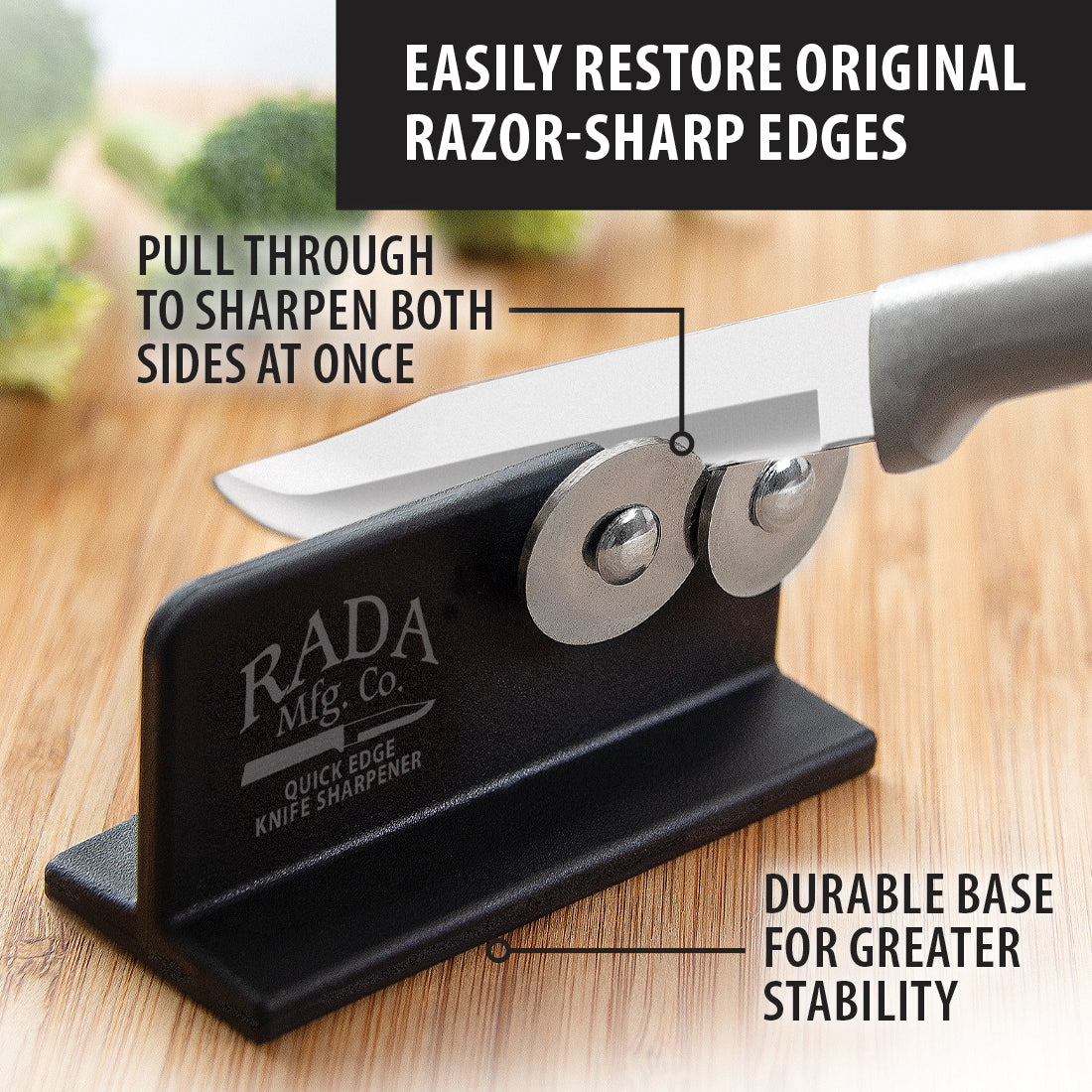 Quick Edge Knife Sharpener Easy and Convenient Rada Cutlery Rada