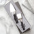 Rada Cutlery Serving Gift Set with silver handles in gift box.