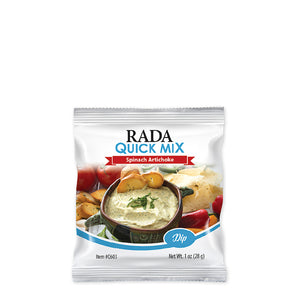 Rada Quick Mix Spinach Artichoke Dip package. 