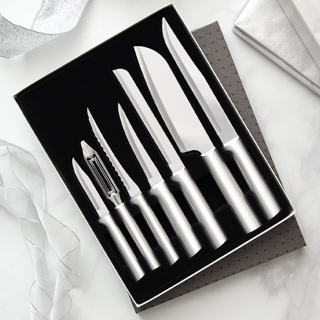 Rada Cutlery Utility Steak Knives Gift Set – Stainless Steel Blades With  Aluminum Handles, Set of 6 