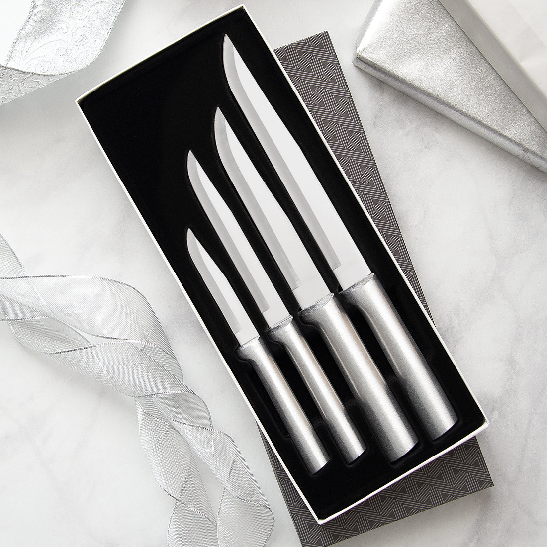 Rada Cutlery Wedding Register Gift Set with silver handles. 